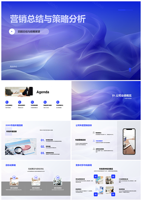 年度营销策略调整成效与竞对分析总结PPT模板