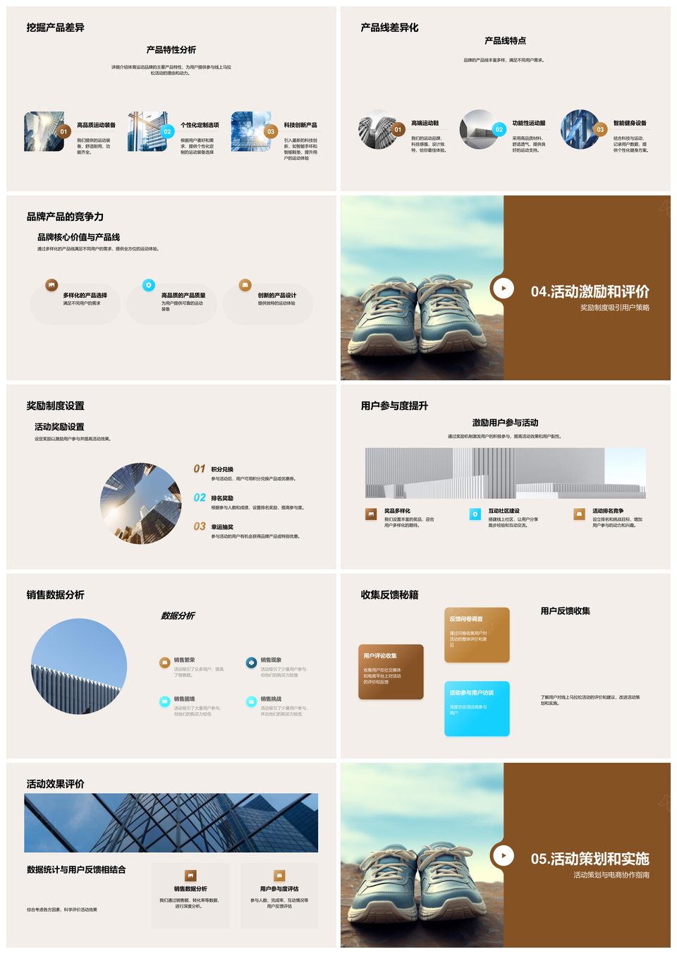 电商线上马拉松用户消费与品牌策略洞察PPT模板