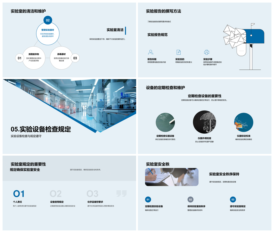 实验室安全操作规则设备应急与准备保障PPT模板