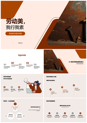 劳动节锤扳精神技能价值乐趣核心社会活动PPT模板