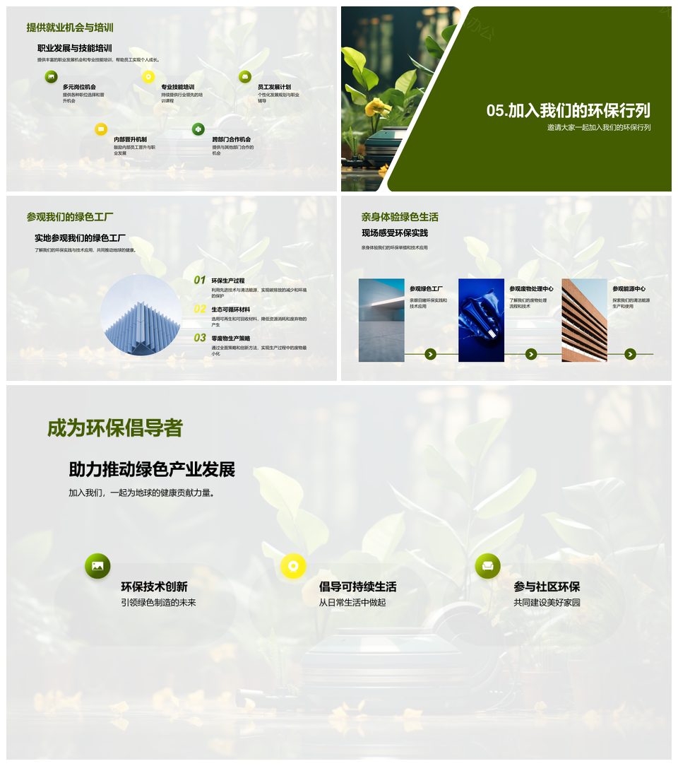 绿色制造可持续生态循环零废低碳PPT模板