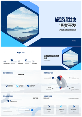 山地旅游深度开发战略规划与生态评估PPT模板