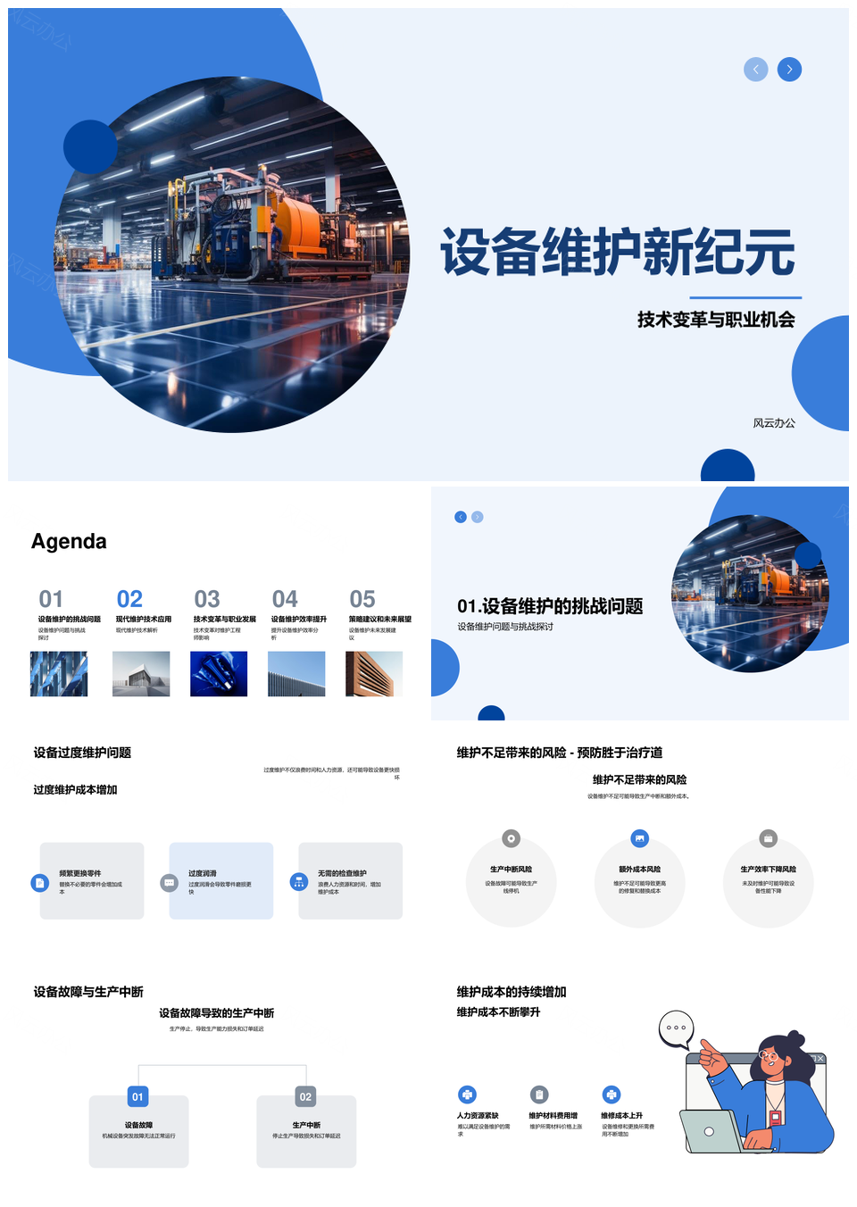 设备维护技术变革驱动工业机械高效运维PPT模板