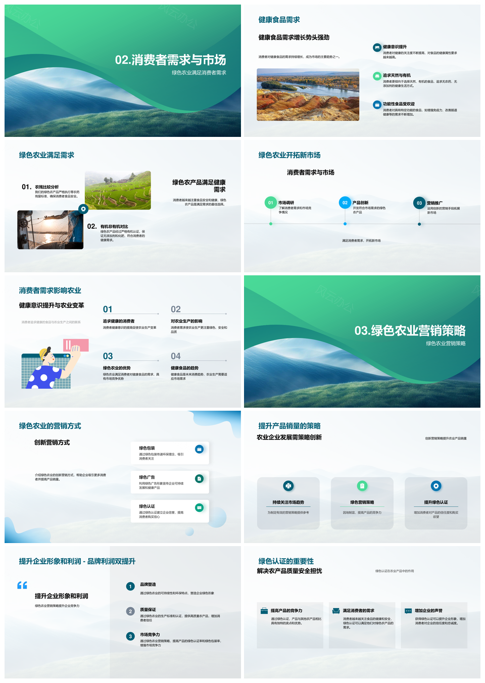 绿色农业健康食品全球市场开发策略PPT模板