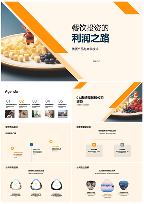 餐饮投资利润优质产品商业模式PPT模板