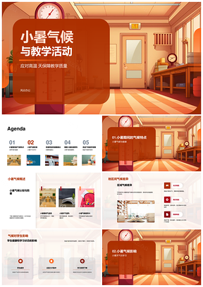 小暑高温教学健康防暑降温建议PPT模板