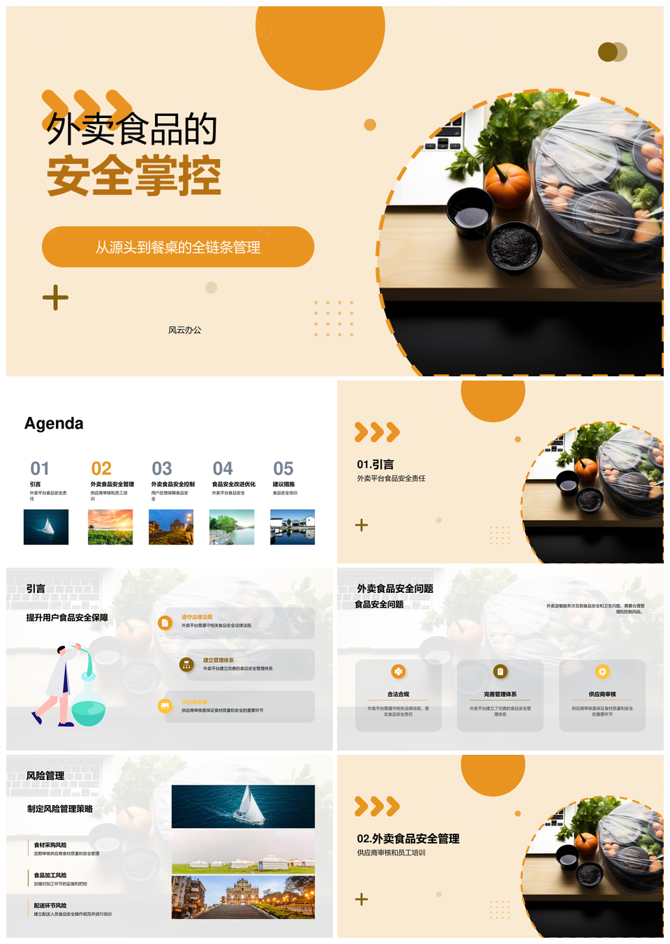 外卖平台食品安全保障优化管理用户权益PPT模板