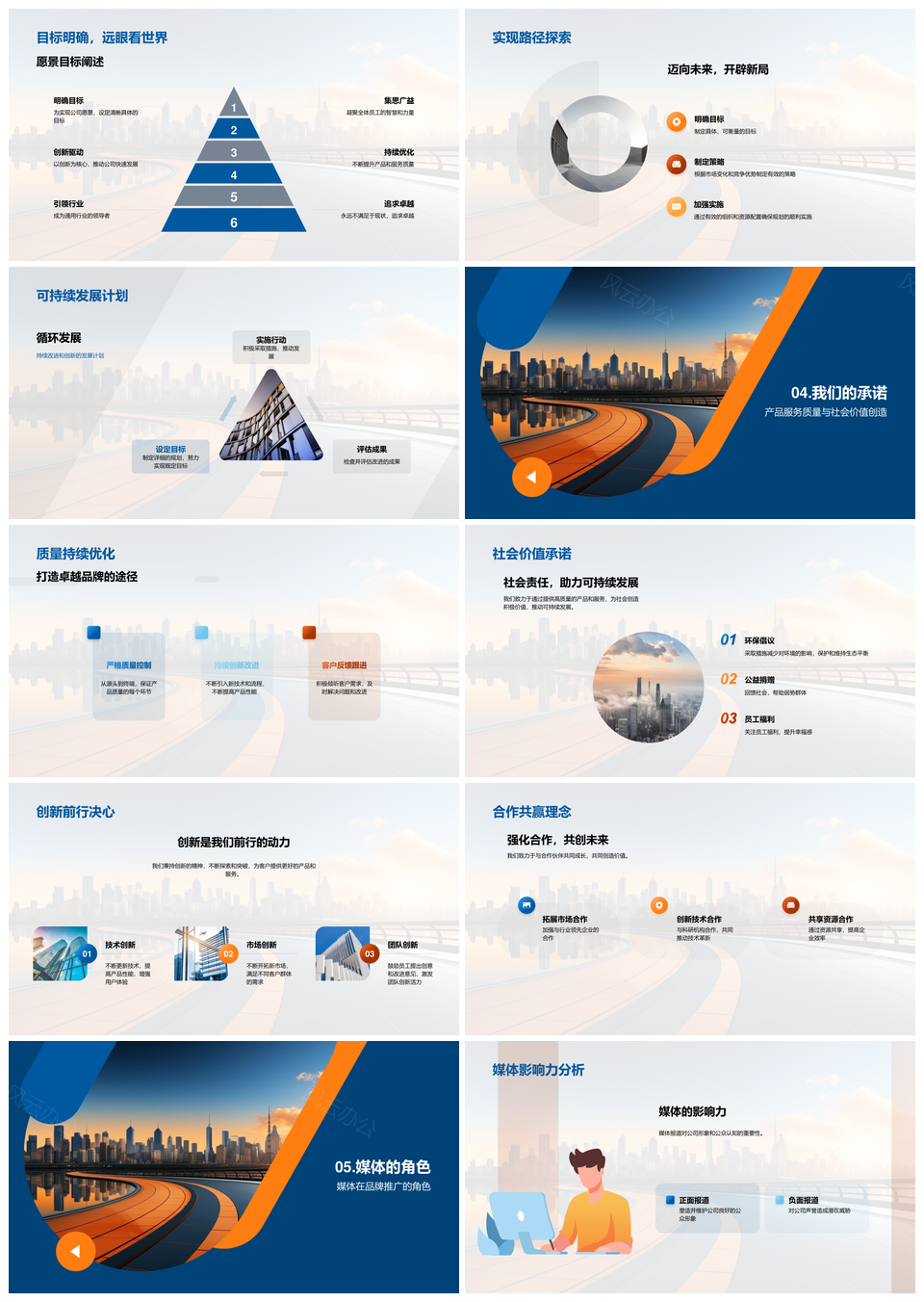 携手产品经理媒体共绘公司发展历程核心业务品质价值未来PPT模板