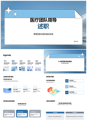 医疗团队领导力述职管理建设协调挑战应对PPT模板