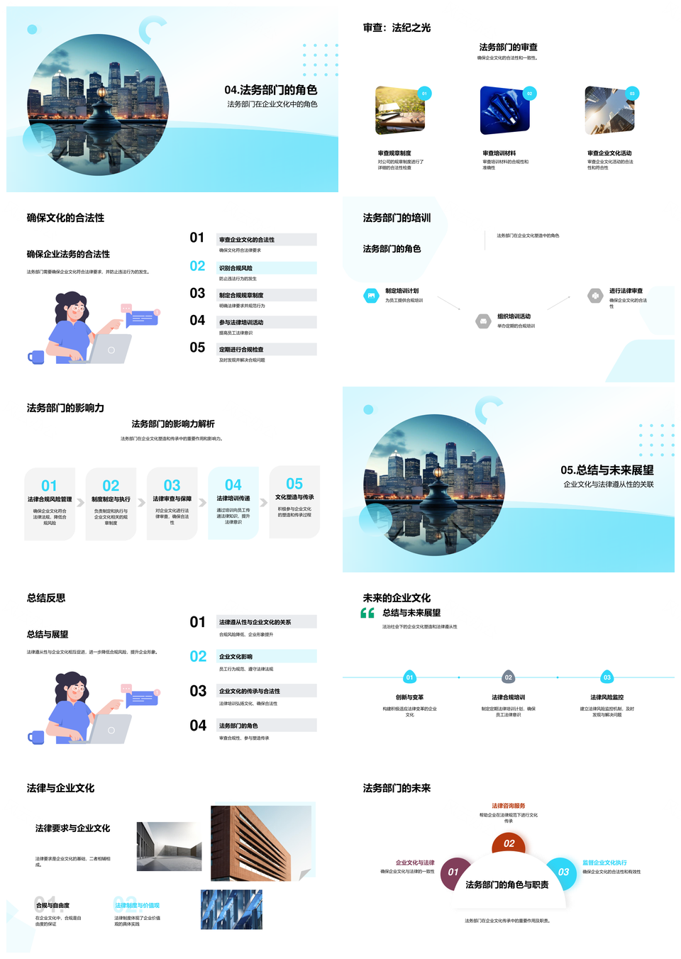 企业法治合规文化法务制度与员工行为培训PPT模板