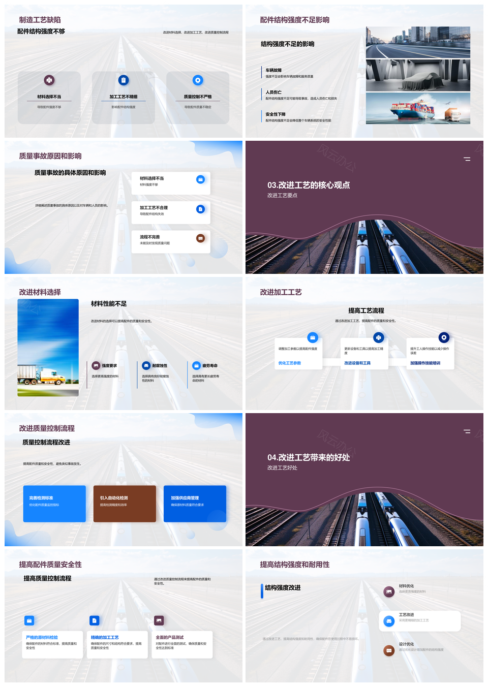 铁路轨道安全技术改进与质控体系升级PPT模板