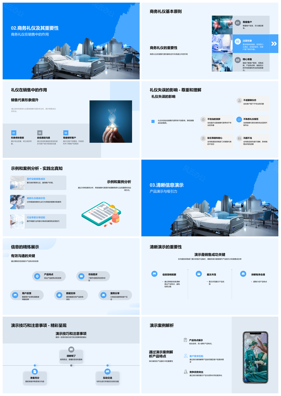 医疗设备销售礼仪沟通医院采购决策产品演示PPT模板