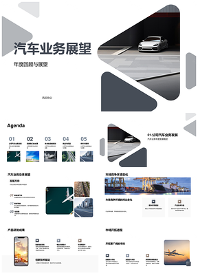 现代汽车业务发展战略规划与市场开拓展望PPT模板