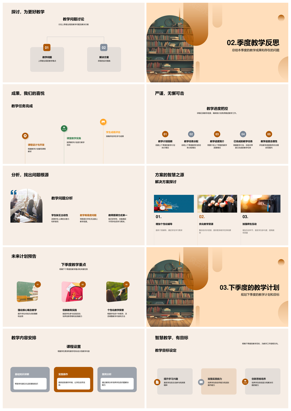 教学计划任务进度调整目标方法策略措施总览PPT模板