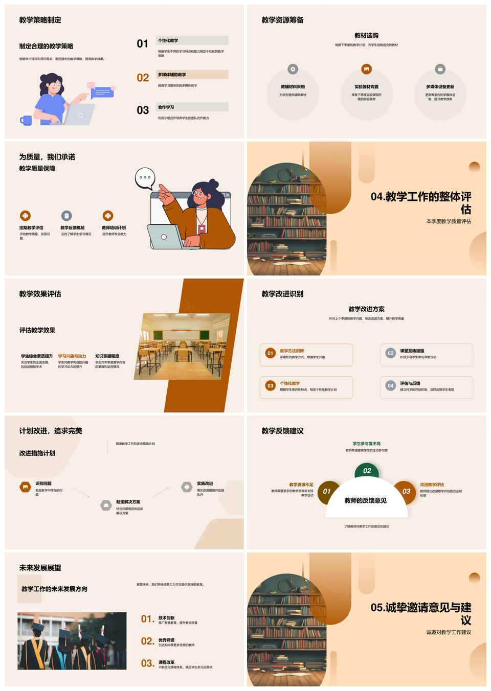 教学计划任务进度调整目标方法策略措施总览PPT模板