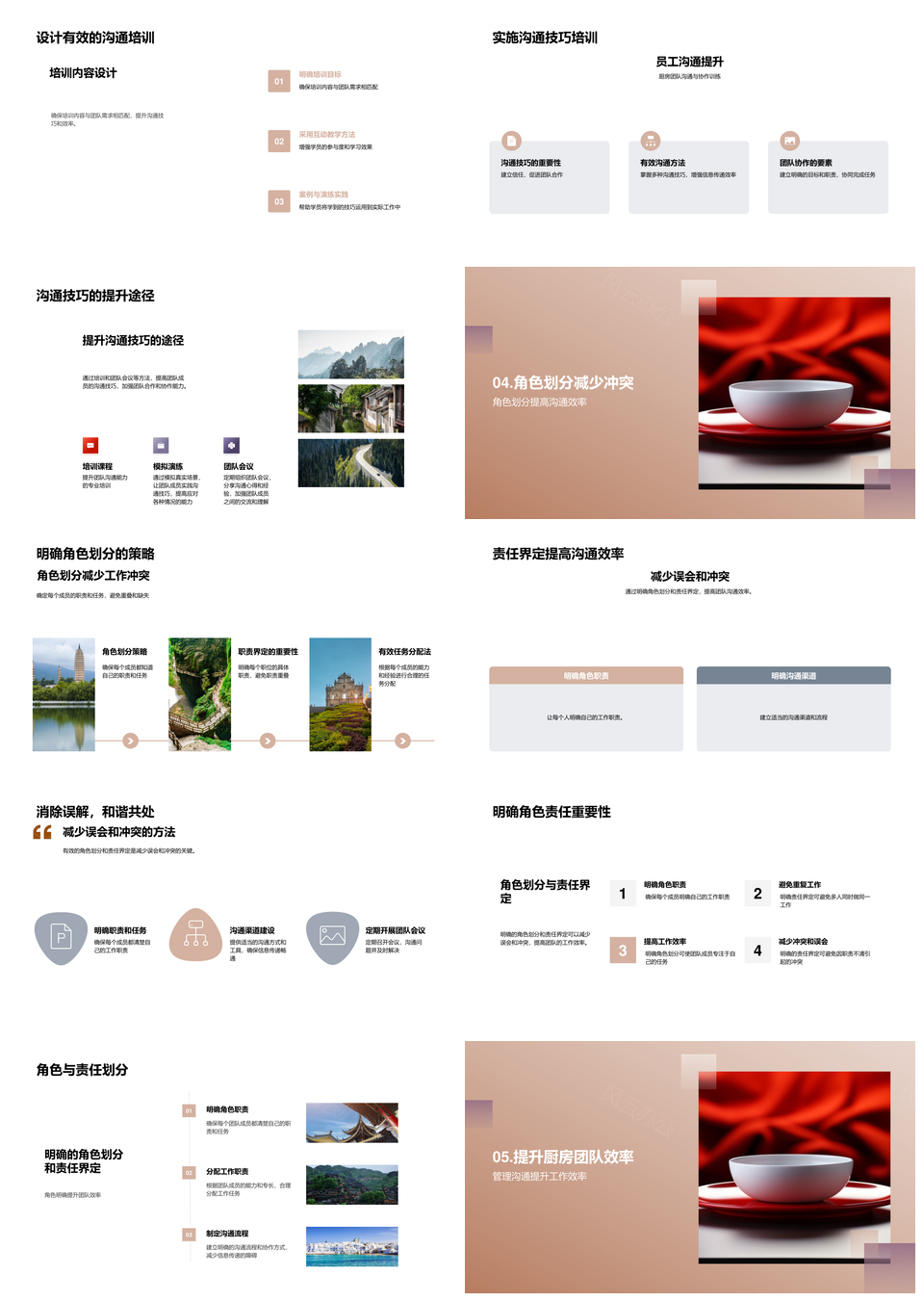 厨房团队沟通管理业务培训师厨师帽PPT模板