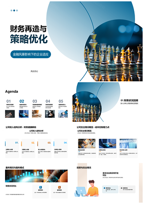 财务再造策略优化抵御金融风暴风险PPT模板