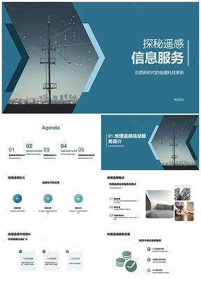 地理遥感AI卫星新技术市场前景分析PPT模板