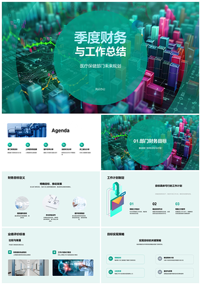 医疗保健部门季度财务工作总结未来规划PPT模板