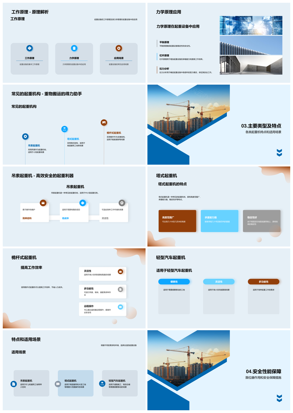 轻小型起重设备市场趋势预测与力学原理PPT模板
