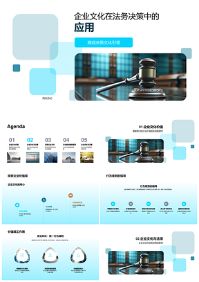 企业文化价值观驱动法务高效决策服务PPT模板