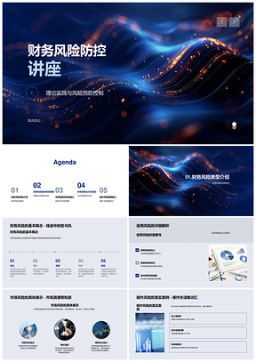 财务风险防控与多风险预警评估模型内控PPT模板