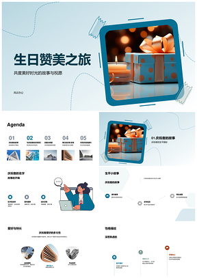 生日赞美之旅才艺性格初遇时光祝福幸福快乐PPT模板