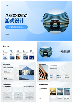 企业文化驱动游戏设计竞争力独特风格PPT模板