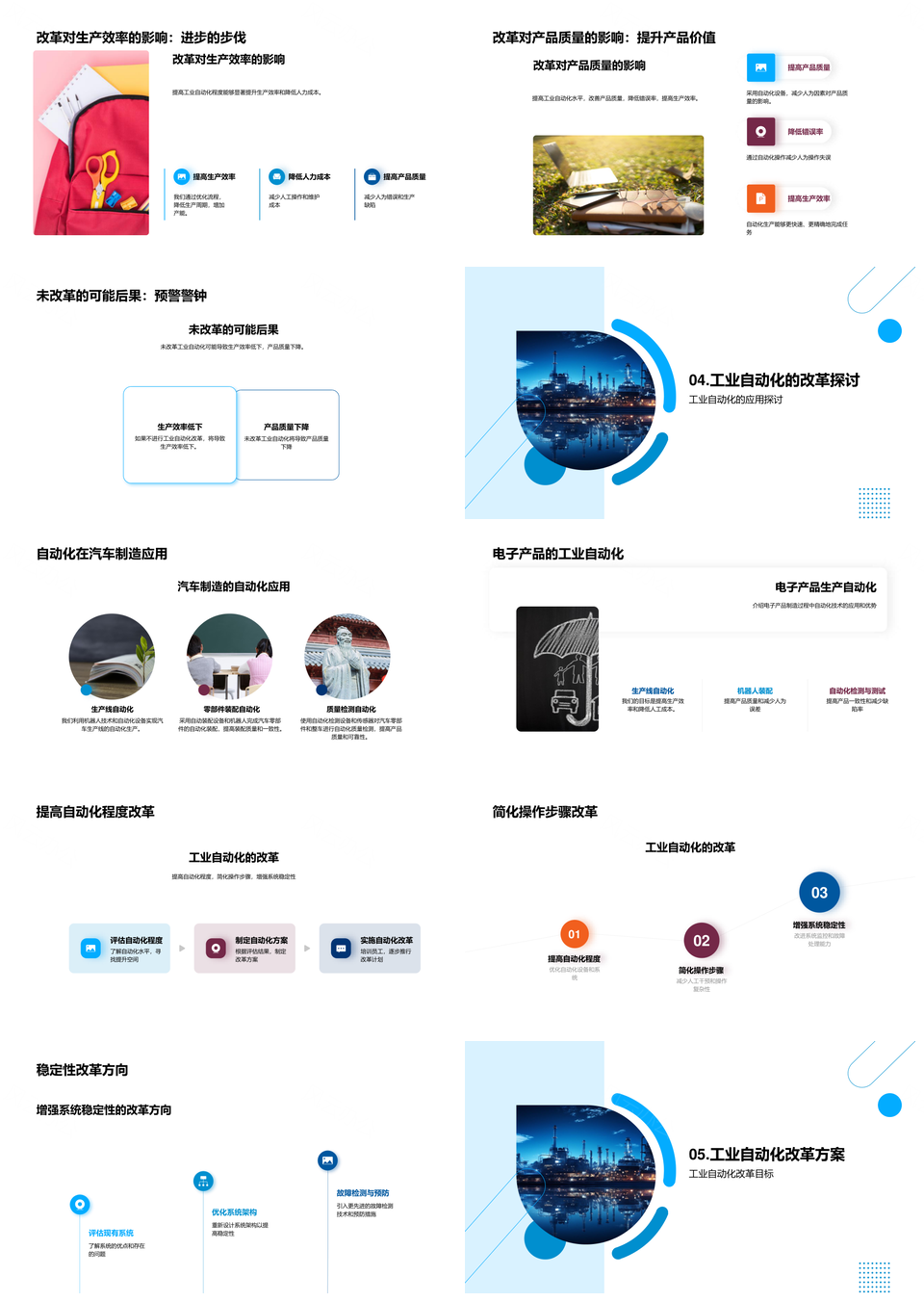 工业自动化改革提效稳质促增长PPT模板