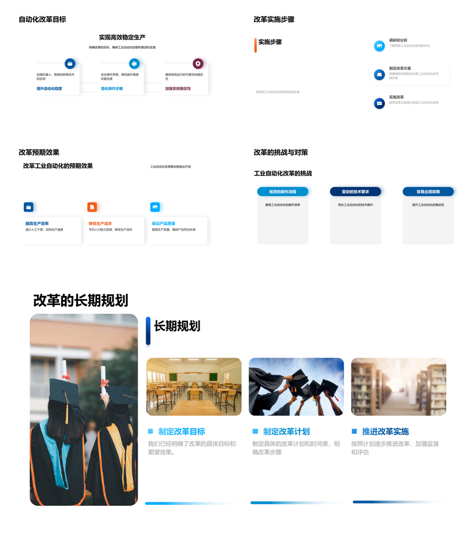 工业自动化改革提效稳质促增长PPT模板