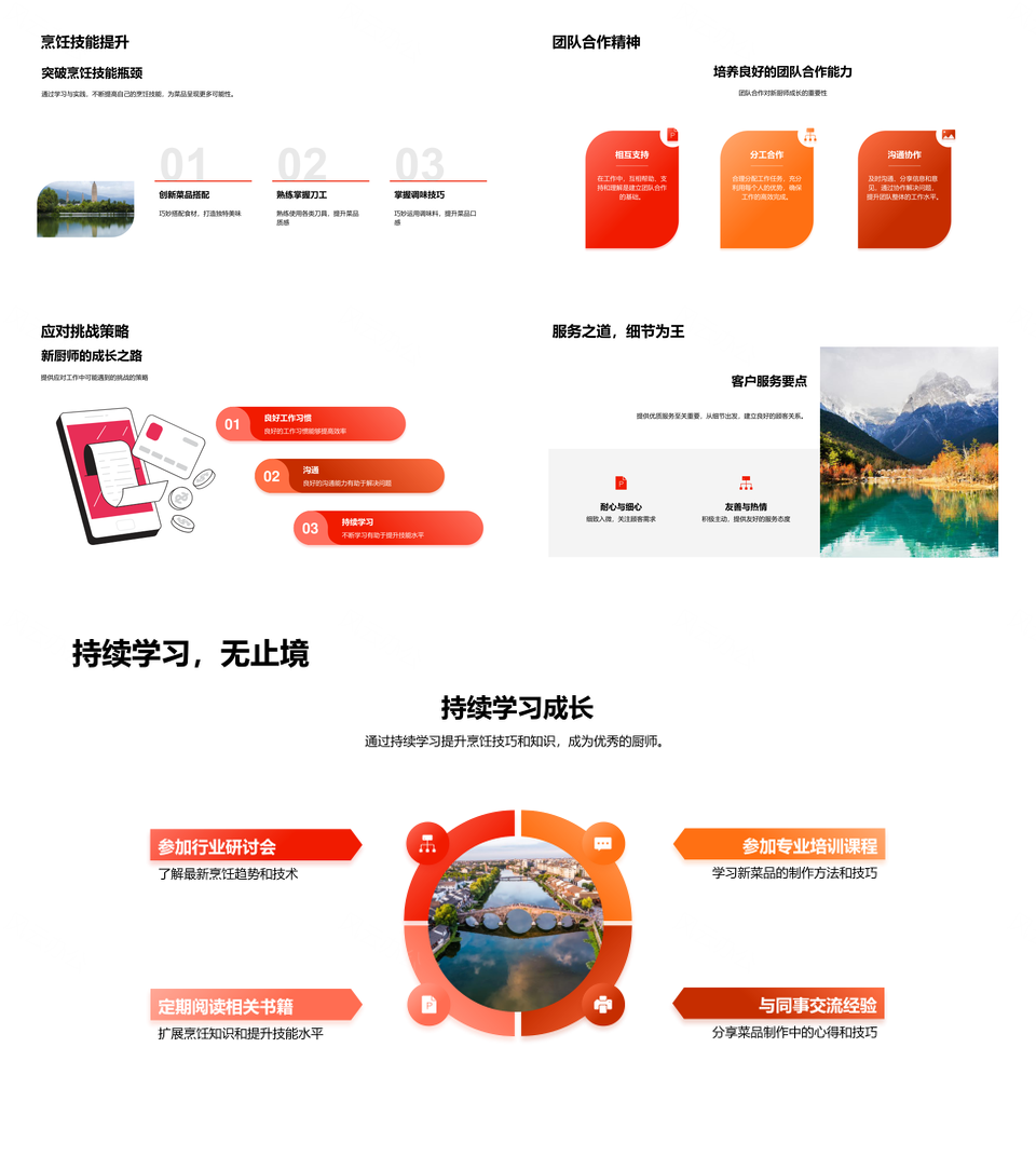 厨师新员工烹饪技巧食材服务与菜品培训PPT模板