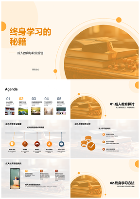 终身学习技巧助力职业规划学历提升PPT模板