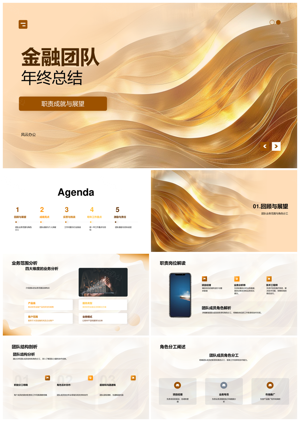 金融团队年终协作成果剖析未来发展方向PPT模板