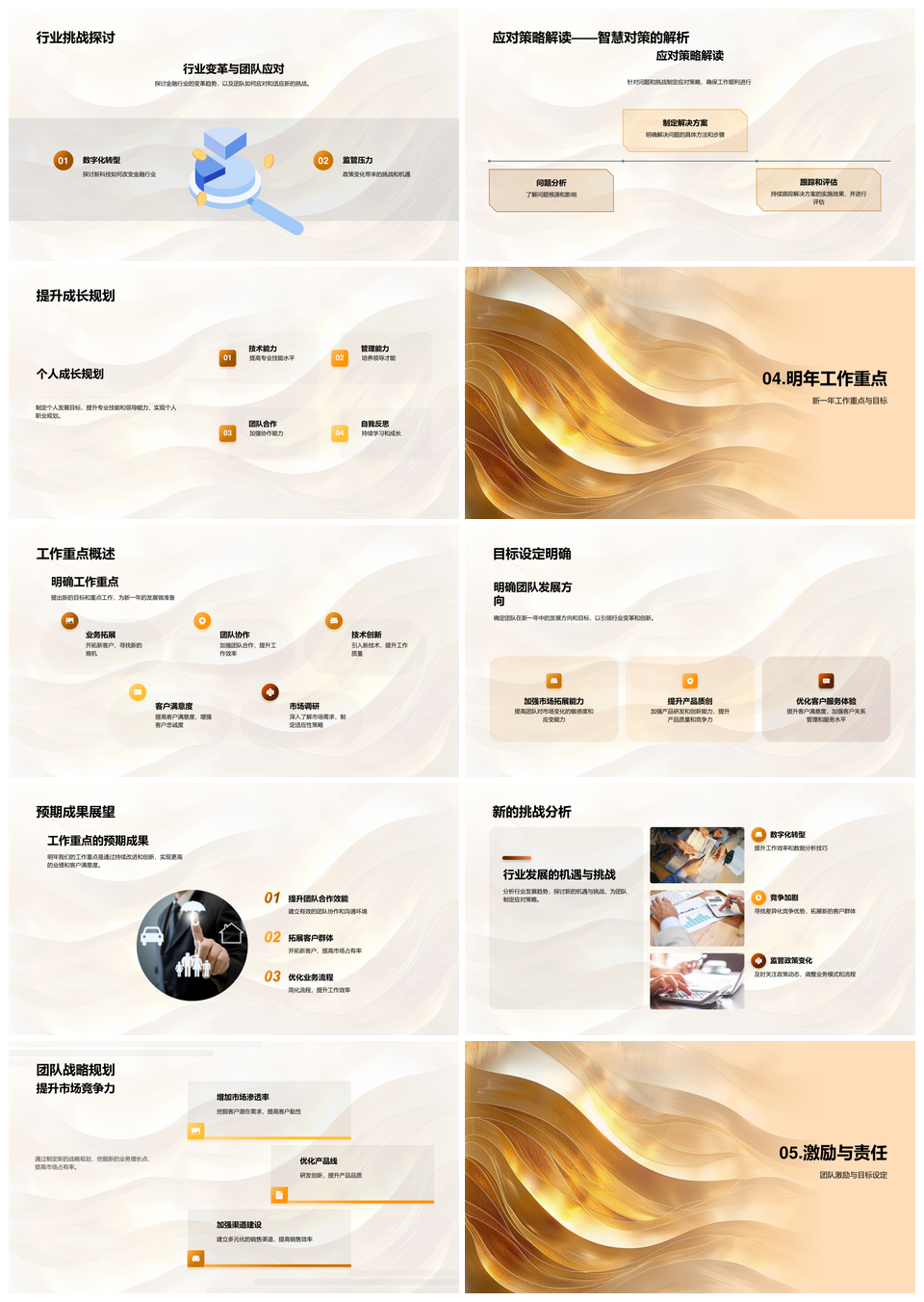 金融团队年终协作成果剖析未来发展方向PPT模板