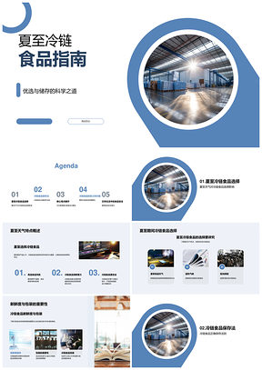 夏至冷链食品选择保存安全指南PPT模板