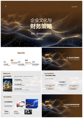 企业文化财务策略管理决策与职业素养PPT模板