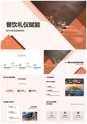 商务餐饮礼仪培训提升企业形象PPT模板