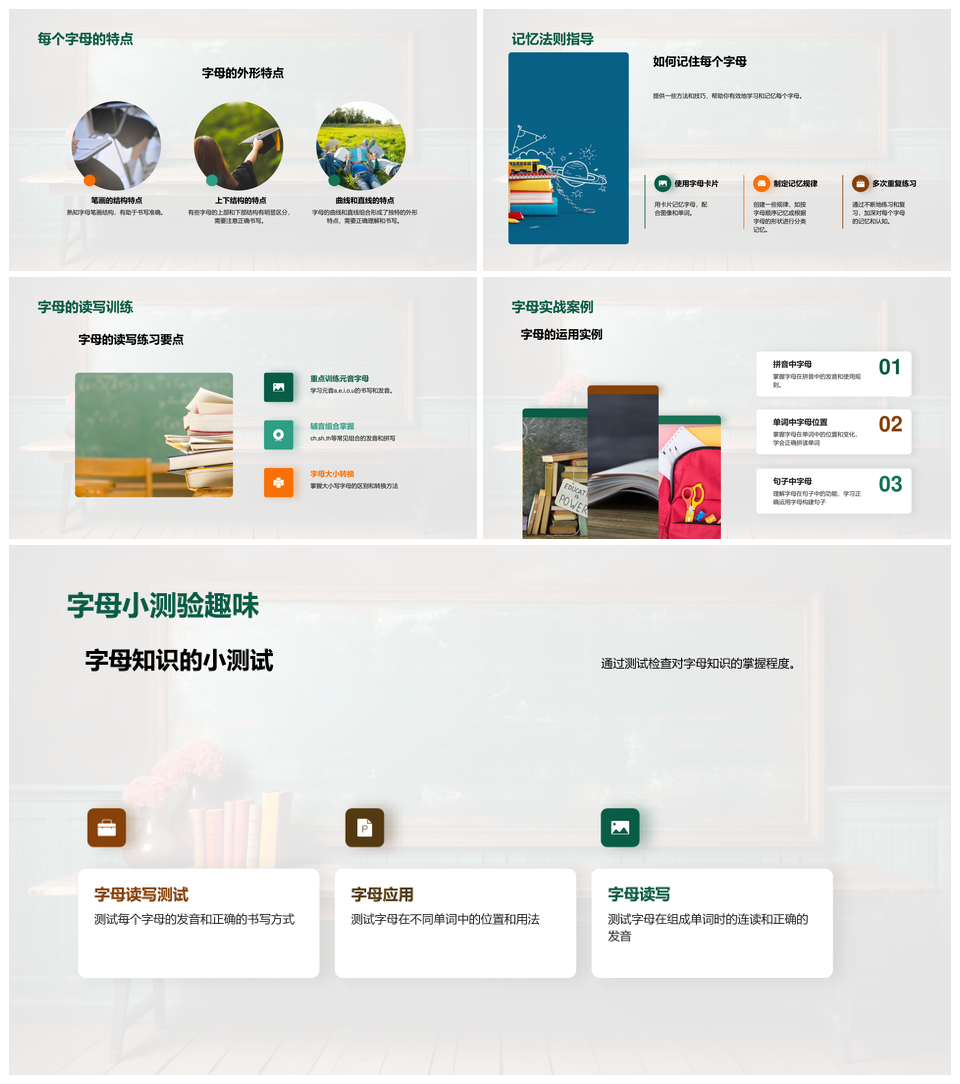 小学字母发音写法拼写方法记忆技巧PPT模板
