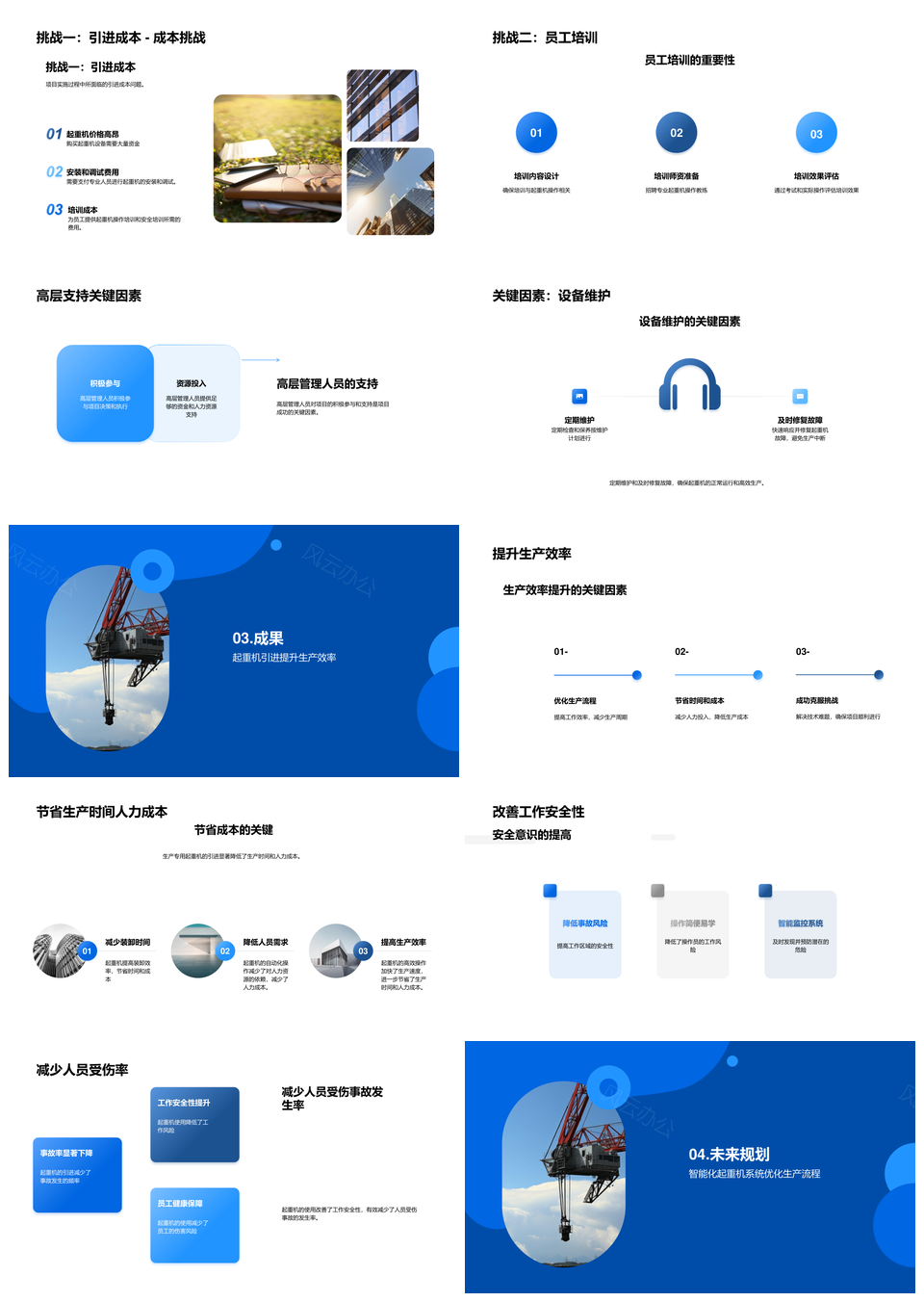 公司ABC20XX年引进专用起重机提升效率PPT模板