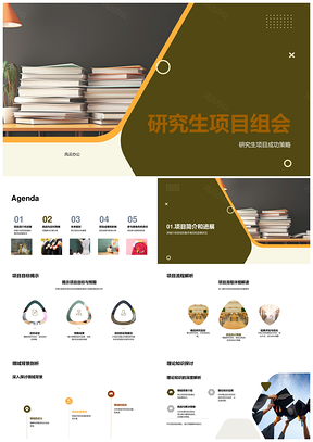 卓越项目组会协作攻坚策略毕业冲刺PPT模板