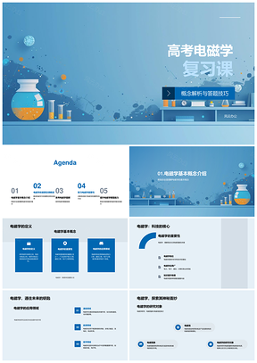 2025高考电磁学复习概念解析答题技巧PPT模板