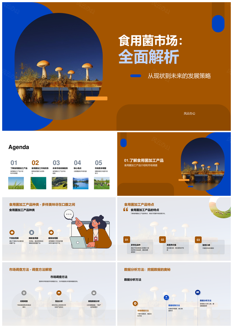 食用菌加工市场趋势机遇与创新分析PPT模板