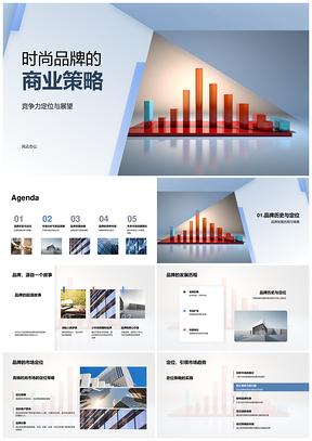 高端时尚品牌定位策略与竞争力发展PPT模板