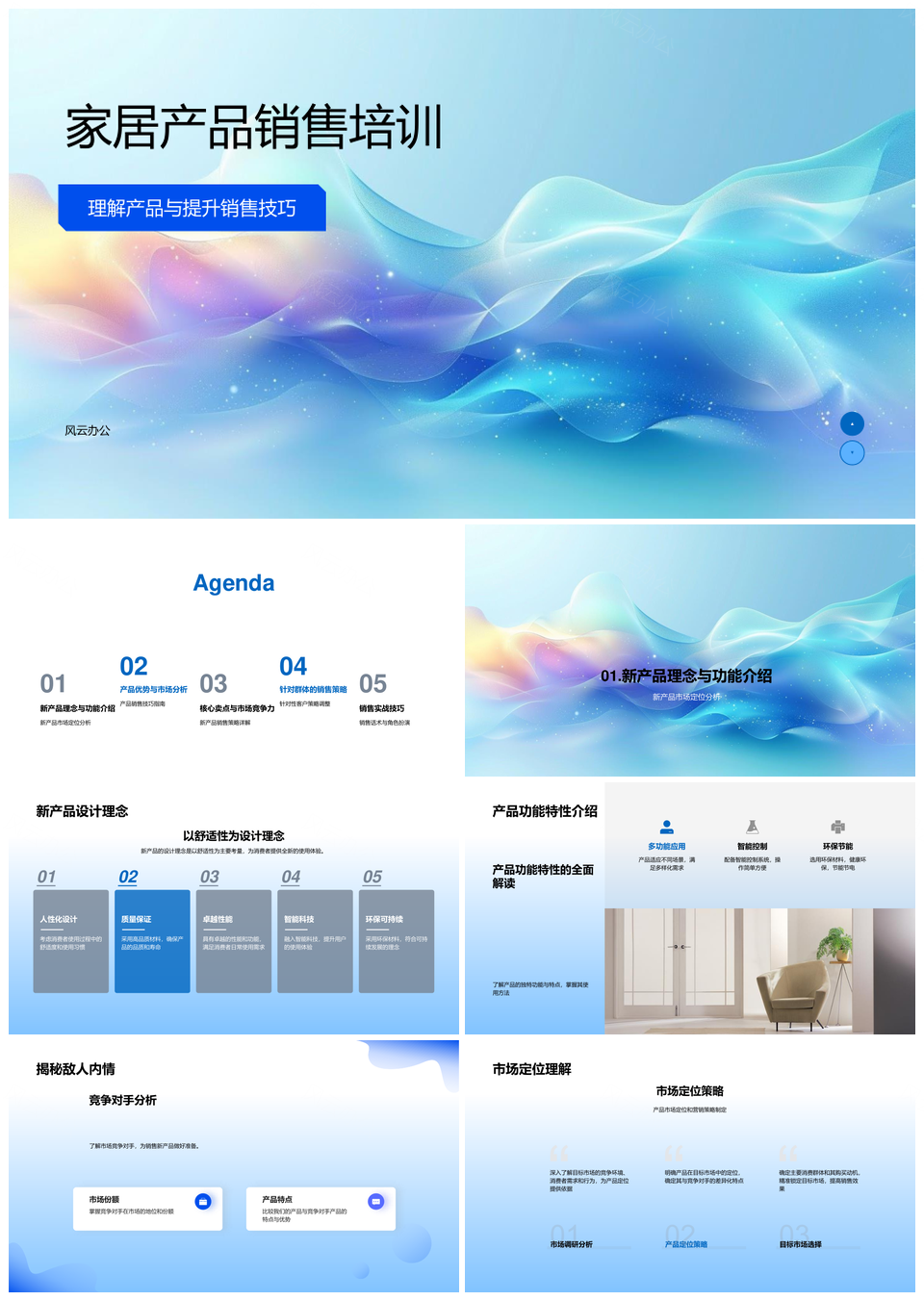 家居产品市场定位与销售技巧培训PPT模板