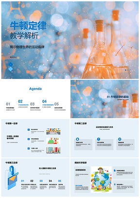 高中物理牛顿定律力学教学解析PPT模板