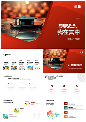 学术答辩研究方法与讲台技巧准备PPT模板