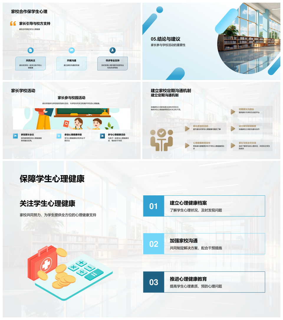 高二学生心理健康家校责任与家庭干预PPT模板