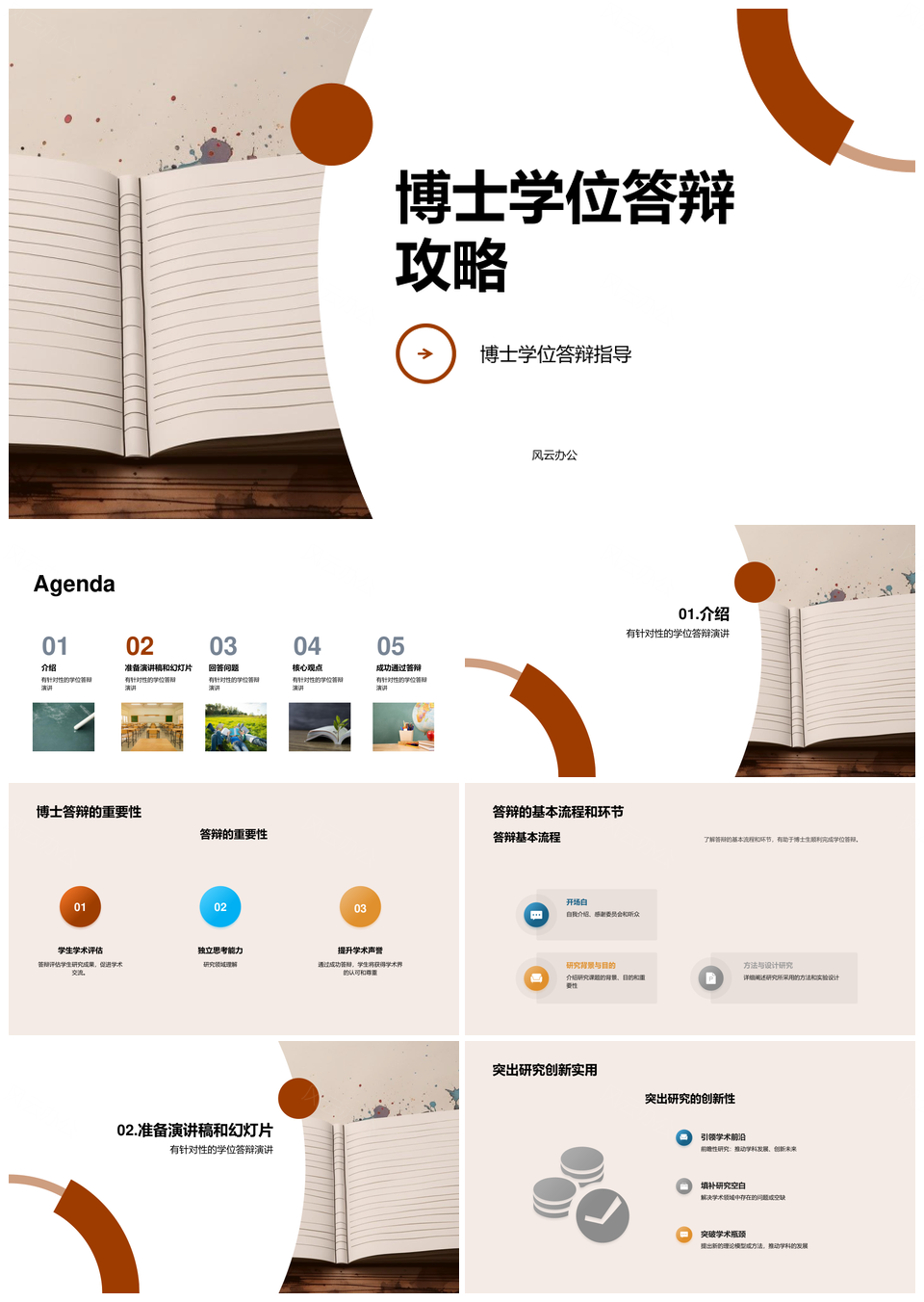 博士学位理学学术答辩指导攻略PPT模板