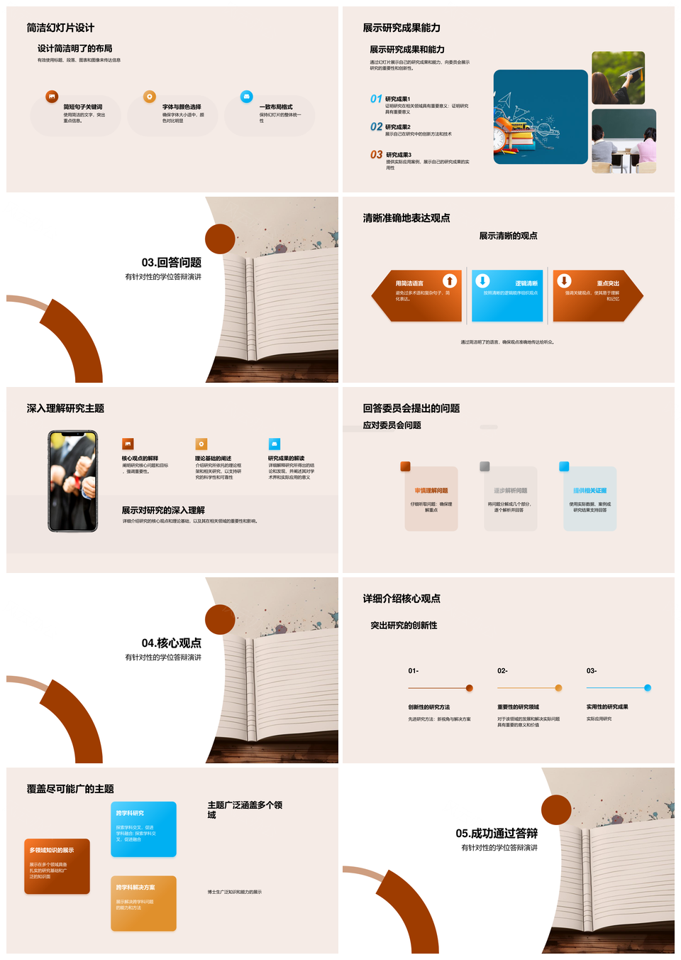 博士学位理学学术答辩指导攻略PPT模板
