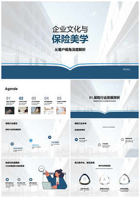 企业文化保险美学凝铸品牌竞争力PPT模板